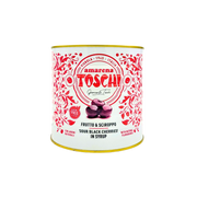 Boîte de cerises Amarena Toschi au sirop, format familial 2,7 kg, idéale pour les desserts gourmands.