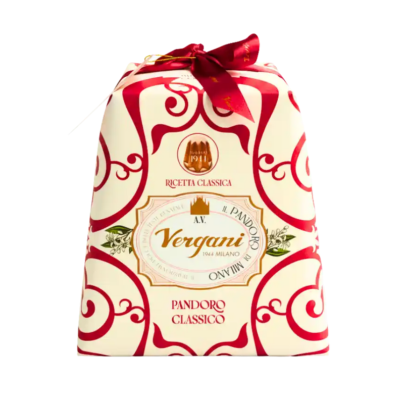 Pandoro Classico Vergani emballé, pâtisserie italienne traditionnelle, 1000 g, édition classique.