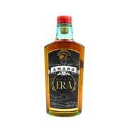 Face avant de la bouteille de liqueur Amaro Quinta Era de Morelli, 70cl, étiquette détaillée avec des motifs classiques noirs et dorés.
