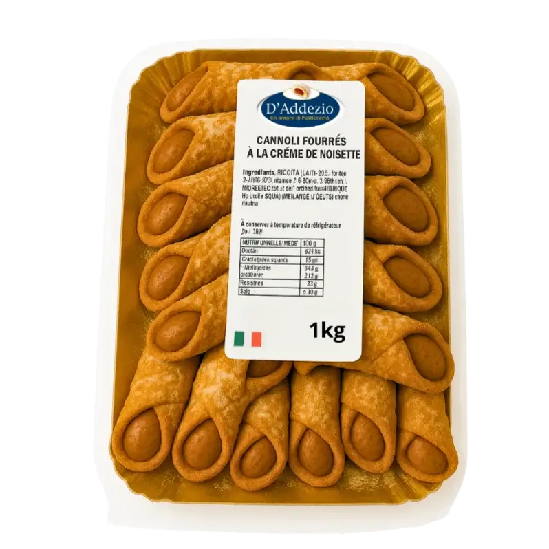 Siciliaanse hazelnootcannoli – Italiaans gebak – D'Addezio – 1 kg