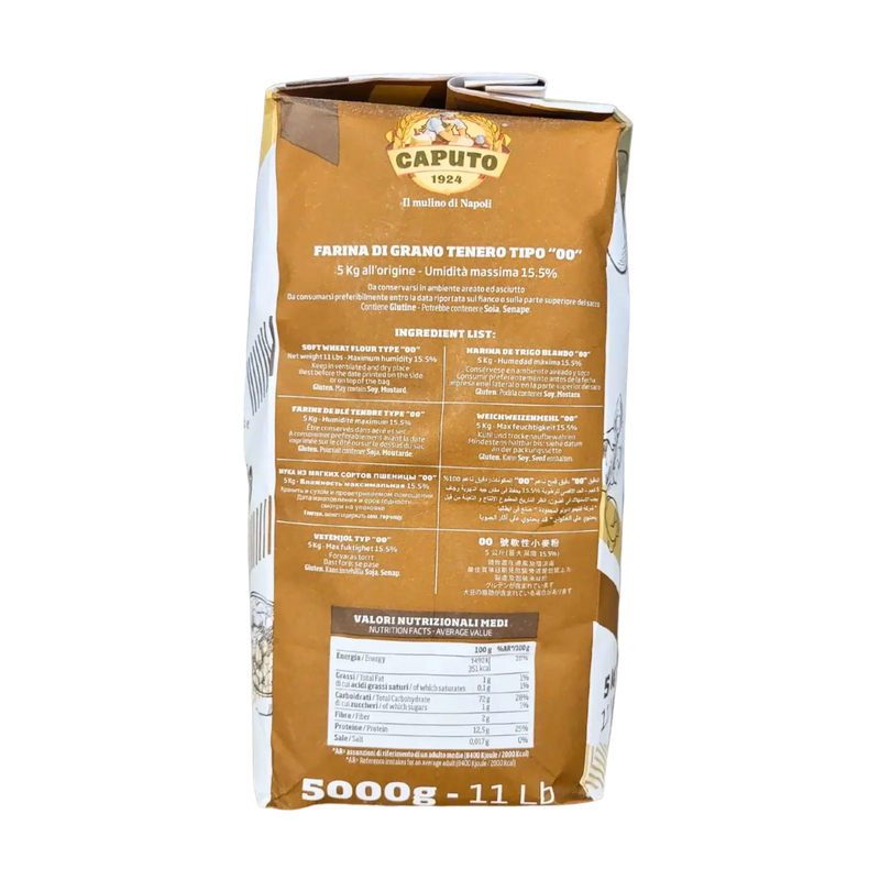 Italiaans Zacht Tarwemeel Type “00” Pasta Fresca e Gnocchi Caputo 5kg