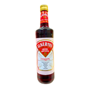 Face avant de la bouteille de liqueur Alkermes Dilmoor 70cl, liqueur italienne rouge vif aux arômes floraux et épicés, utilisée dans les desserts traditionnels comme la zuppa inglese.