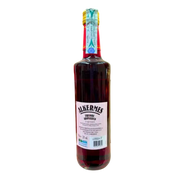 Dos de la bouteille de liqueur Alkermes italienne Dilmoor 70cl, avec étiquette précisant les ingrédients et la destination pâtissière, idéale pour parfumer les gâteaux, macarons et glaces maison.