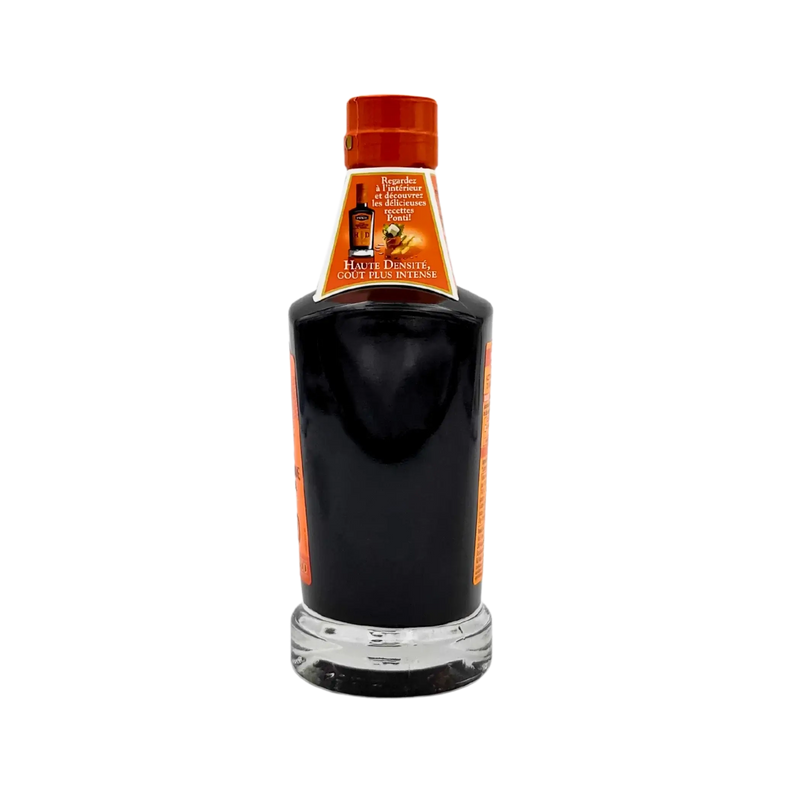 Vinaigre balsamique de Modène HD Ponti 250ml - côté droit avec mention goût intense et haute densité