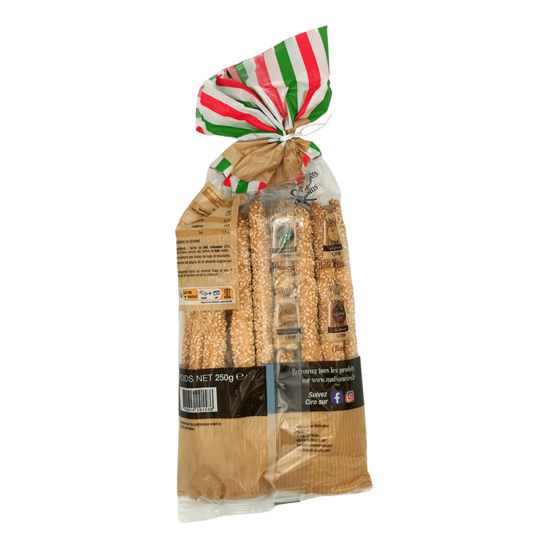 Gressins au sésame Ciro Artisanaux : Une saveur italienne authentique pour chaque bouchée