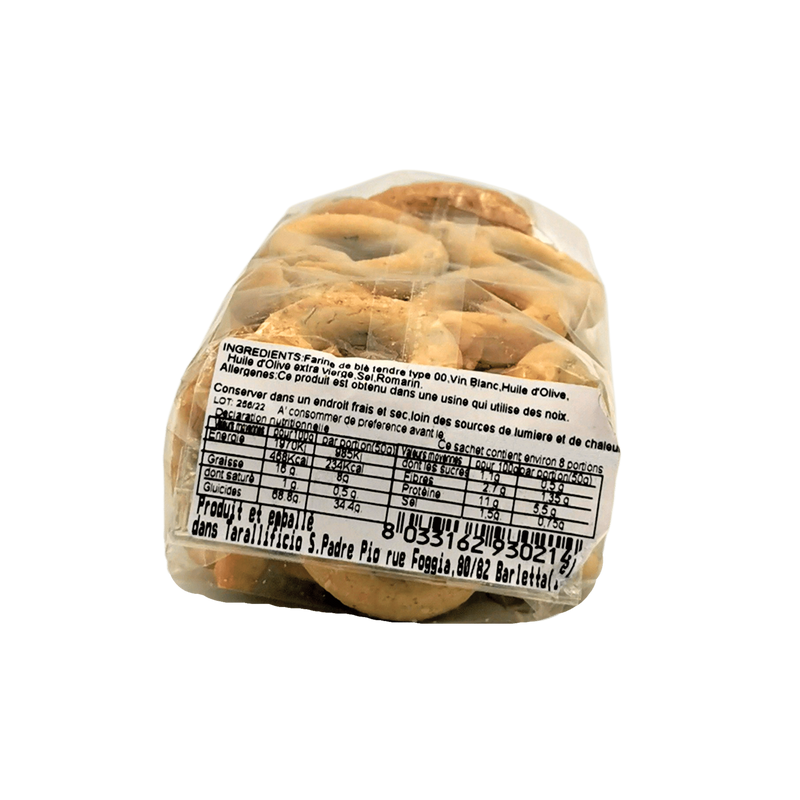 Taralli Cracker Rondes Zonder Gist San Padre Pio 250g