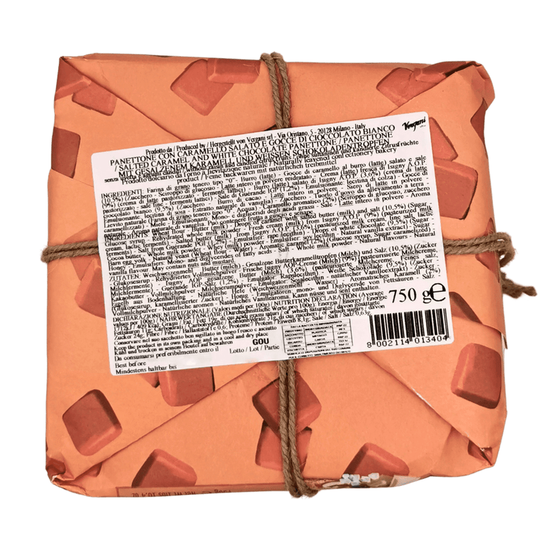 Panettone au chocolat blanc et caramel salé