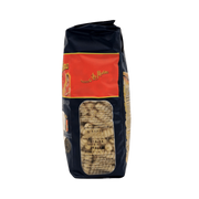 Vue arrière du paquet Fusilli Gragnano IGP Pasta di Martino 500g, avec une recette italienne traditionnelle.