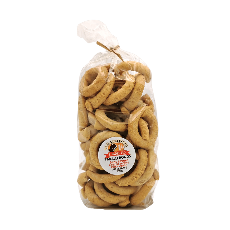 Taralli Cracker Rondes Zonder Gist San Padre Pio 250g